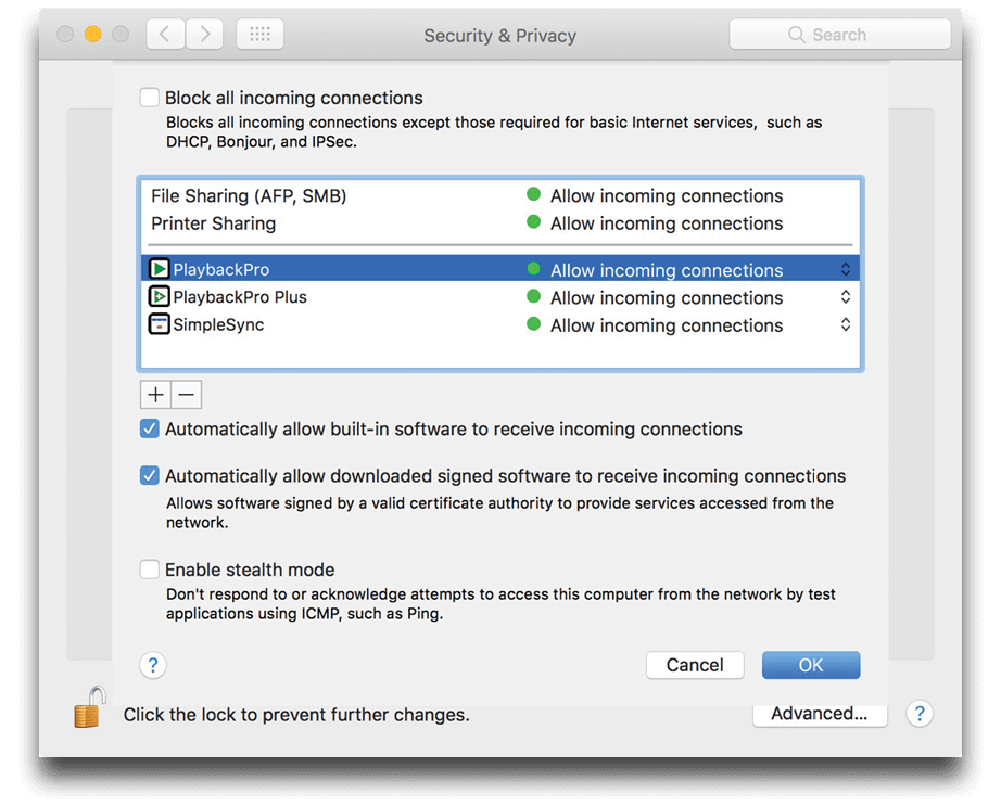 macOS Firewall